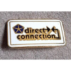 Vintage Mopar Direct Connection Enamel Lapel Hat Pin Chrysler Pentastar Logo